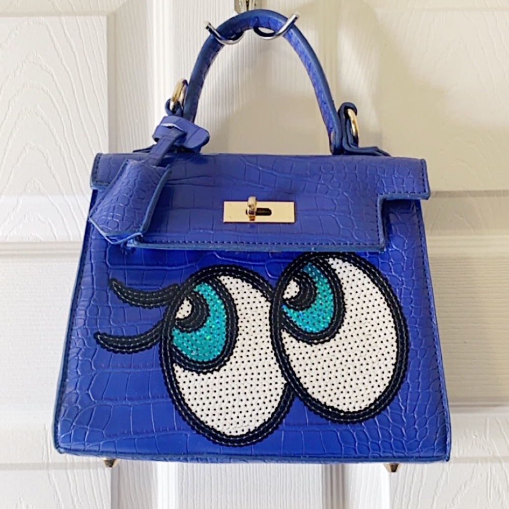 Blue hand bags